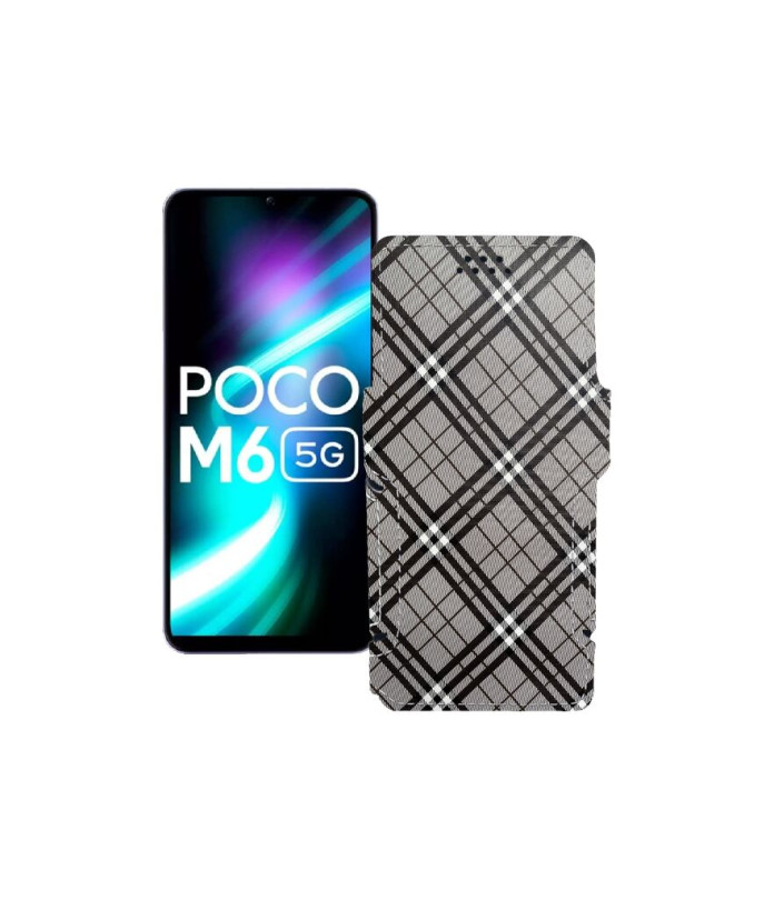 Чохол-книжка з екошкіри для телефону Xiaomi Poco M6 (5G)