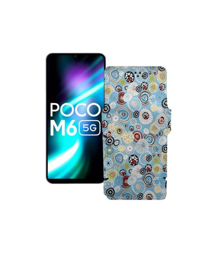 Чохол-книжка з екошкіри для телефону Xiaomi Poco M6 (5G)