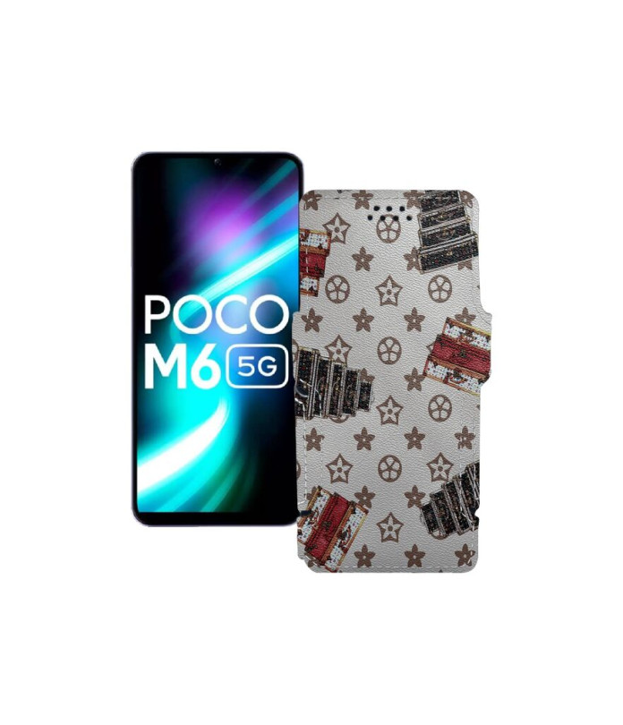 Чохол-книжка з екошкіри для телефону Xiaomi Poco M6 (5G)