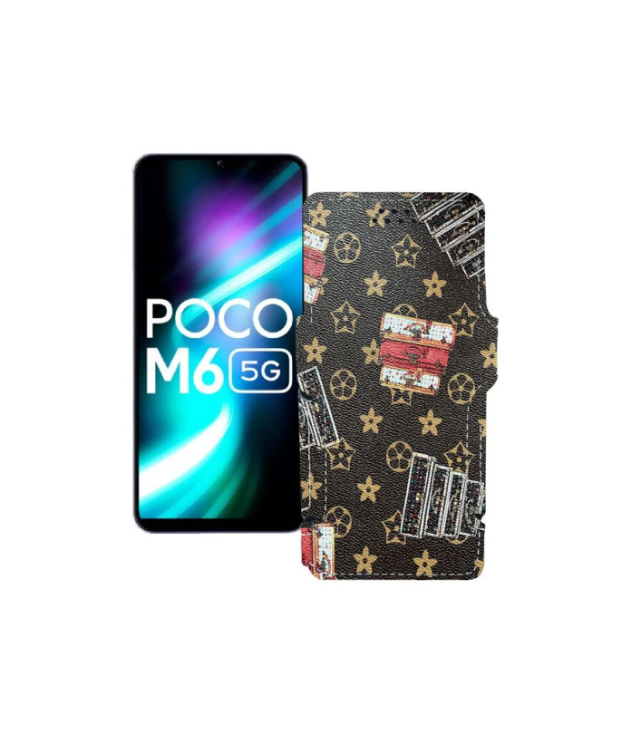 Чохол-книжка з екошкіри для телефону Xiaomi Poco M6 (5G)