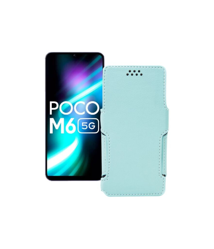 Чохол-книжка з екошкіри для телефону Xiaomi Poco M6 (5G)