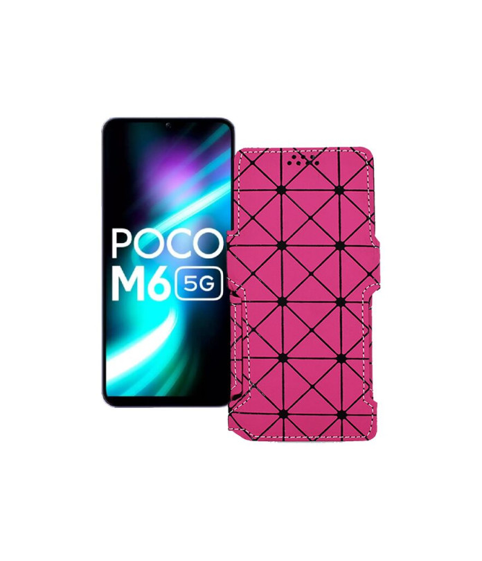 Чохол-книжка з екошкіри для телефону Xiaomi Poco M6 (5G)