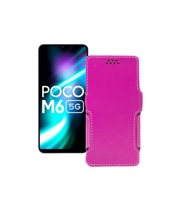 Чохол-книжка з екошкіри для телефону Xiaomi Poco M6 (5G)