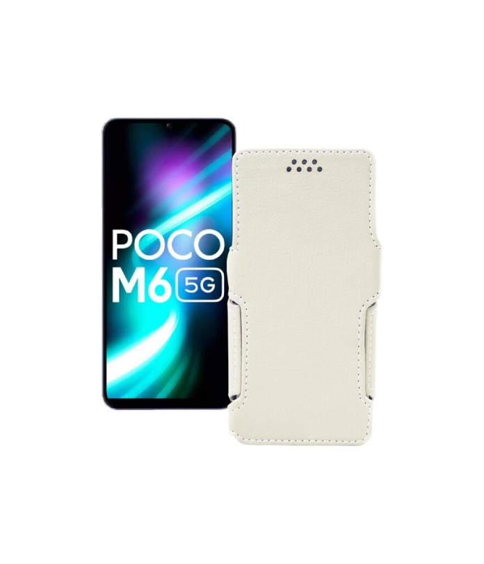 Чохол-книжка з екошкіри для телефону Xiaomi Poco M6 (5G)