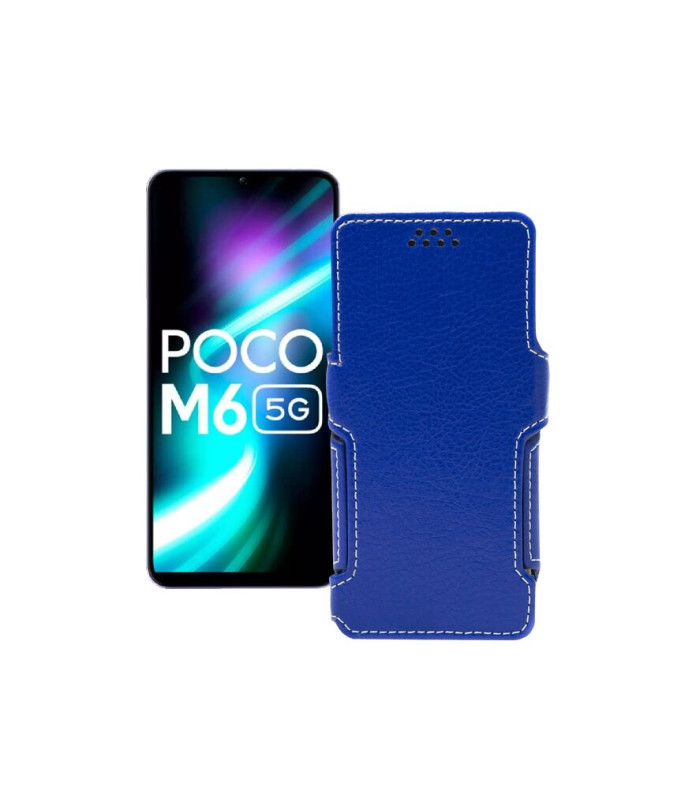 Чохол-книжка з екошкіри для телефону Xiaomi Poco M6 (5G)