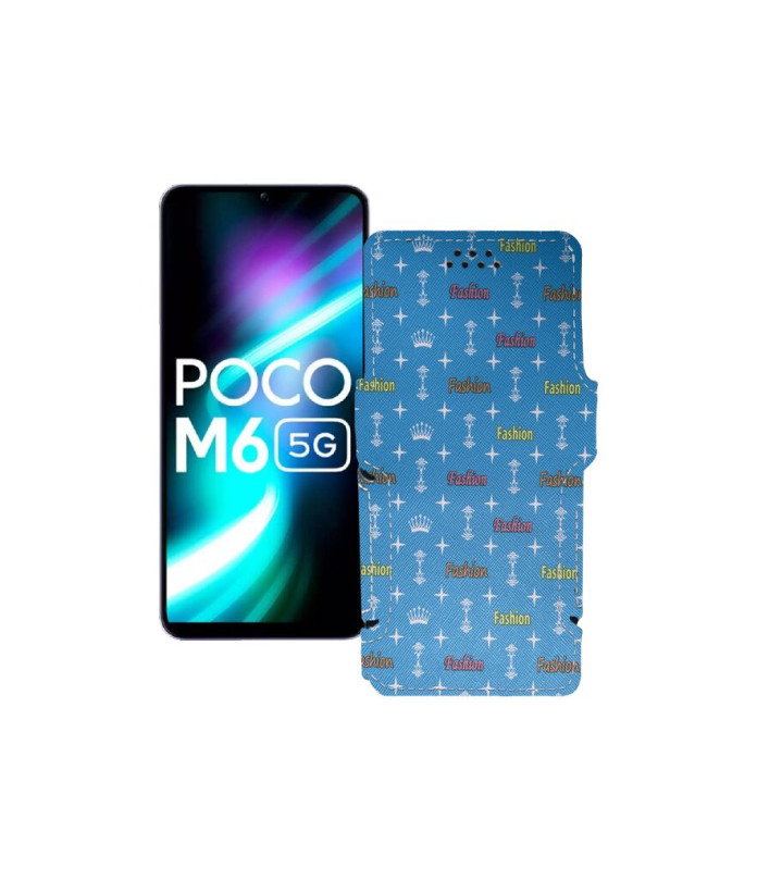 Чохол-книжка з екошкіри для телефону Xiaomi Poco M6 (5G)