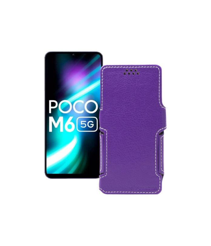 Чохол-книжка з екошкіри для телефону Xiaomi Poco M6 (5G)