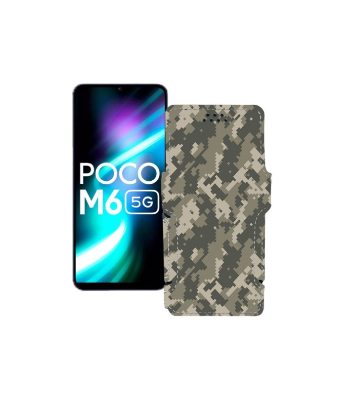 Чохол-книжка з екошкіри для телефону Xiaomi Poco M6 (5G)