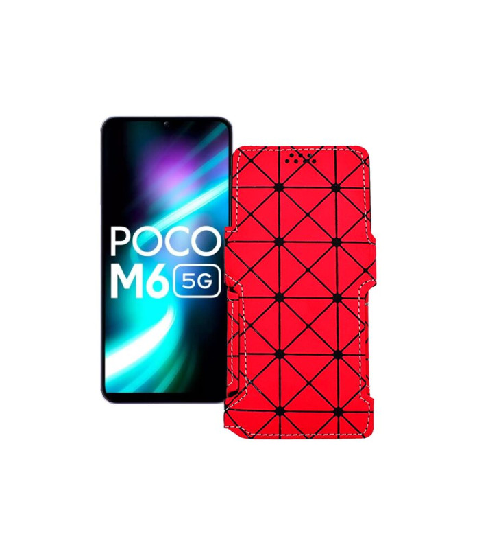 Чохол-книжка з екошкіри для телефону Xiaomi Poco M6 (5G)
