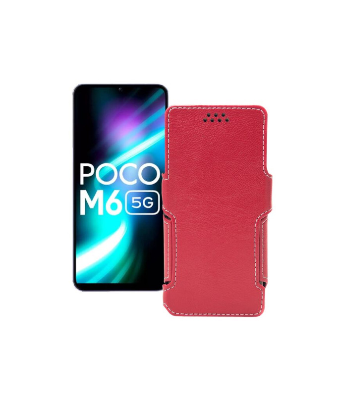 Чохол-книжка з екошкіри для телефону Xiaomi Poco M6 (5G)