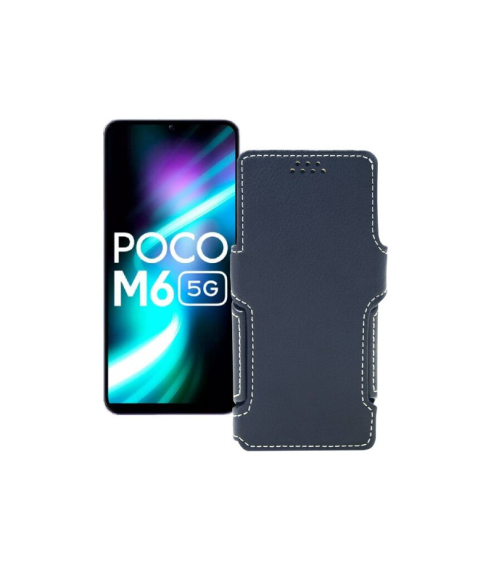 Чохол-книжка з екошкіри для телефону Xiaomi Poco M6 (5G)
