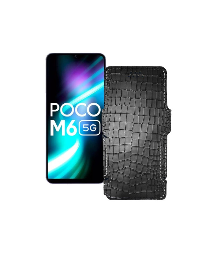 Чохол-книжка з екошкіри для телефону Xiaomi Poco M6 (5G)