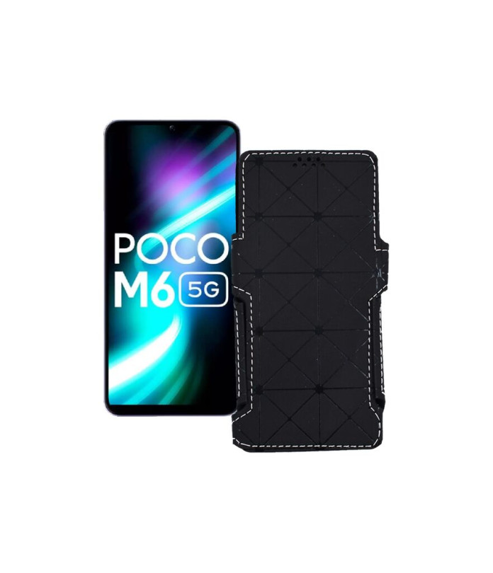 Чохол-книжка з екошкіри для телефону Xiaomi Poco M6 (5G)