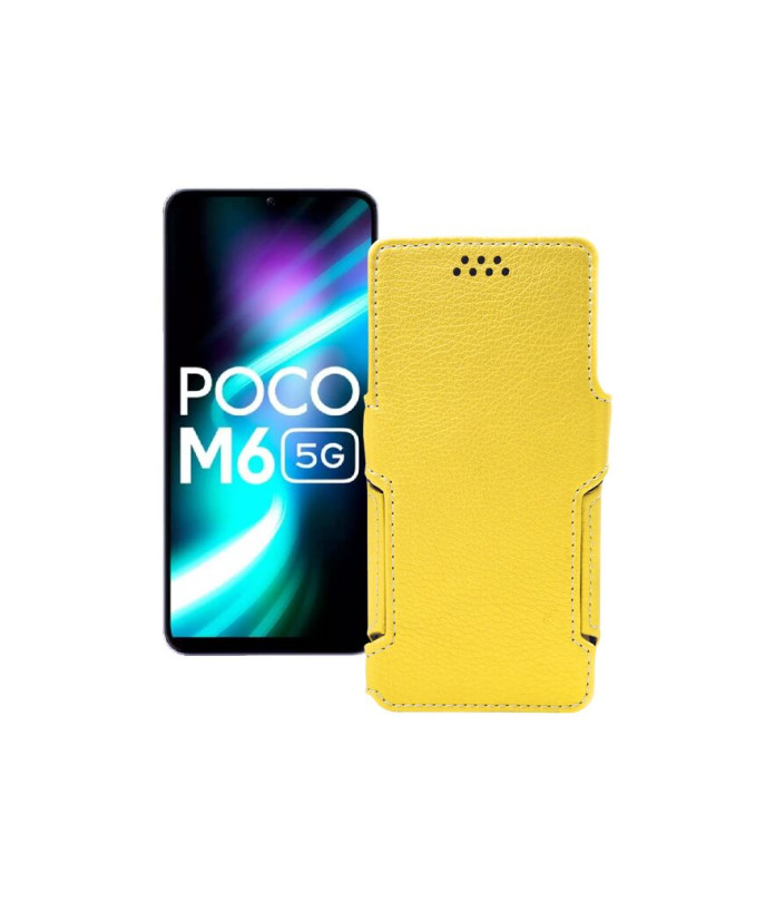 Чохол-книжка з екошкіри для телефону Xiaomi Poco M6 (5G)