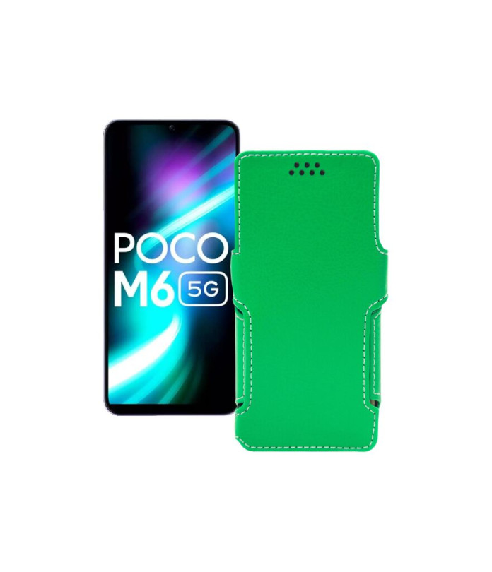 Чохол-книжка з екошкіри для телефону Xiaomi Poco M6 (5G)