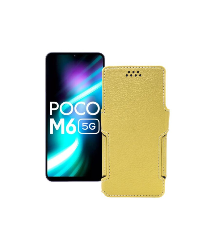 Чохол-книжка з екошкіри для телефону Xiaomi Poco M6 (5G)