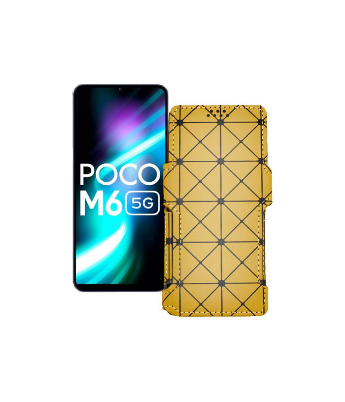 Чохол-книжка з екошкіри для телефону Xiaomi Poco M6 (5G)