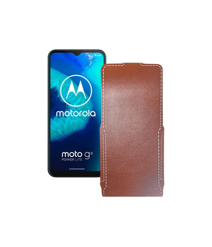 Чохол-флип з екошкіри для телефону Motorola Moto G8