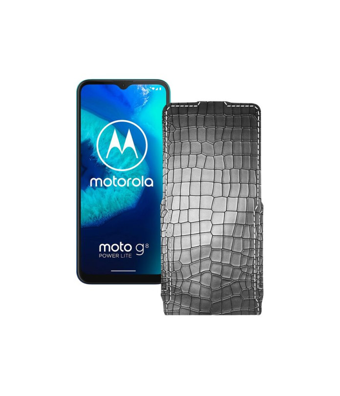 Чохол-флип з екошкіри для телефону Motorola Moto G8