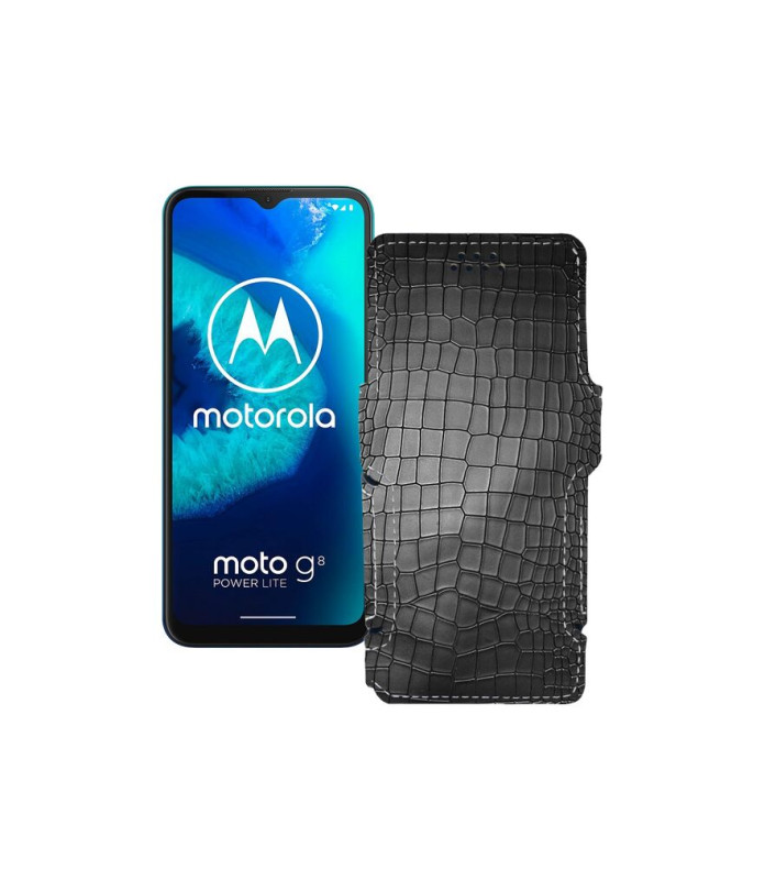 Чохол-книжка з екошкіри для телефону Motorola Moto G8