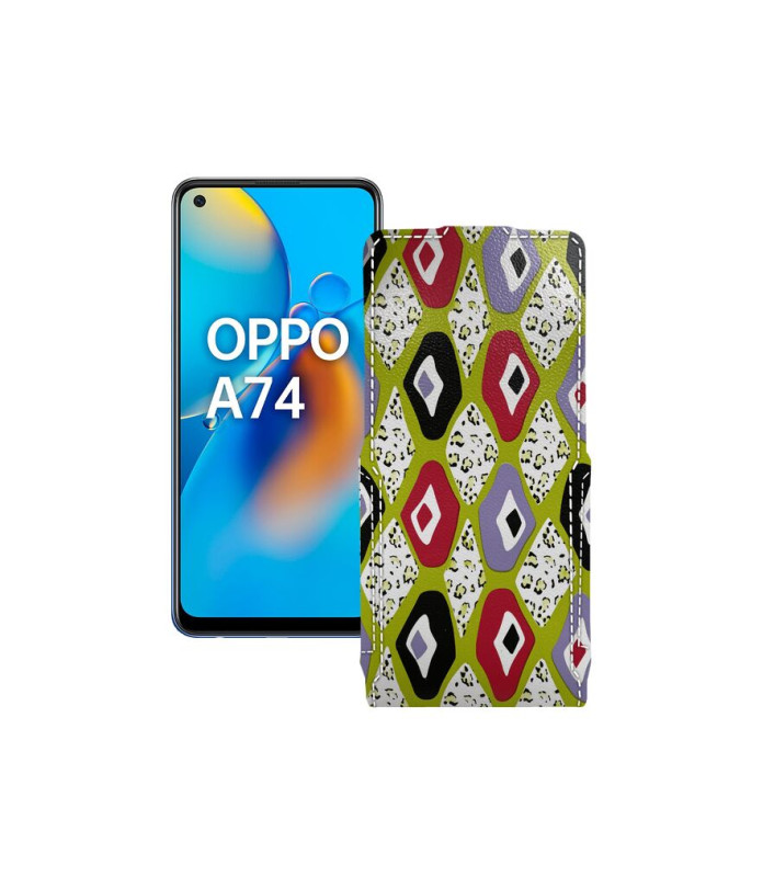 Чохол-флип з екошкіри для телефону OPPO A74