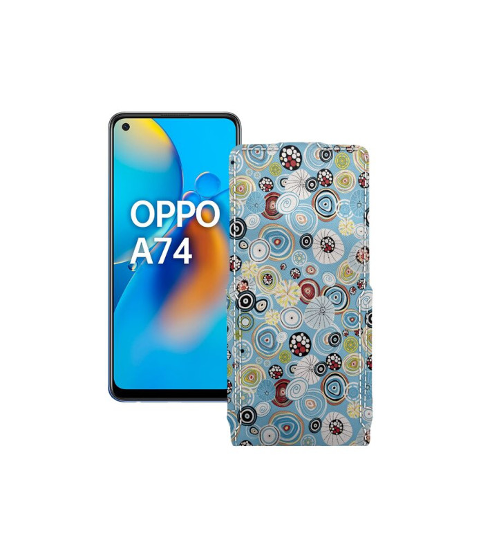 Чохол-флип з екошкіри для телефону OPPO A74