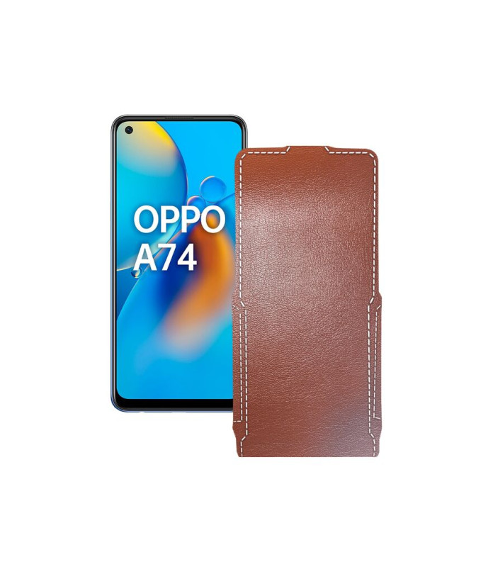 Чохол-флип з екошкіри для телефону OPPO A74