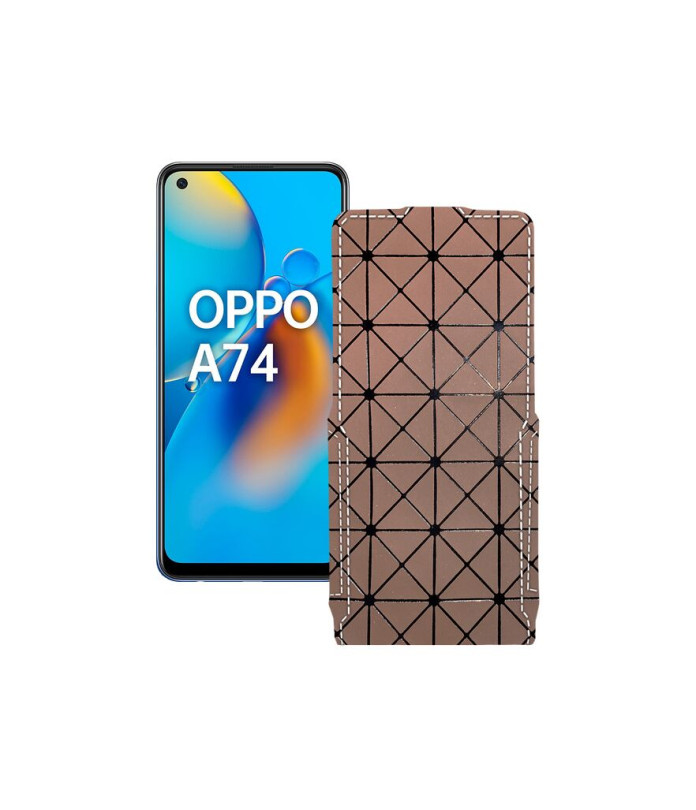 Чохол-флип з екошкіри для телефону OPPO A74