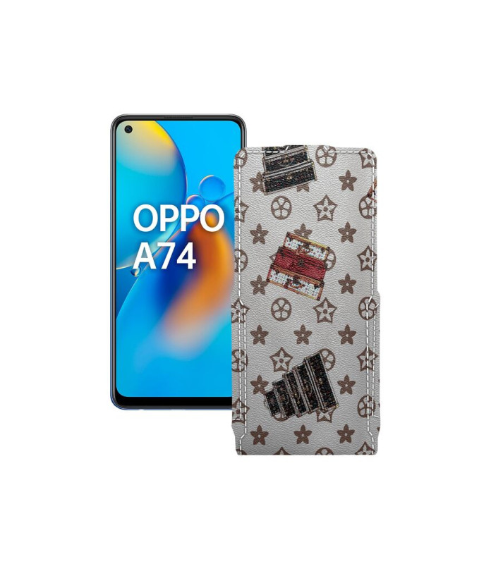 Чохол-флип з екошкіри для телефону OPPO A74