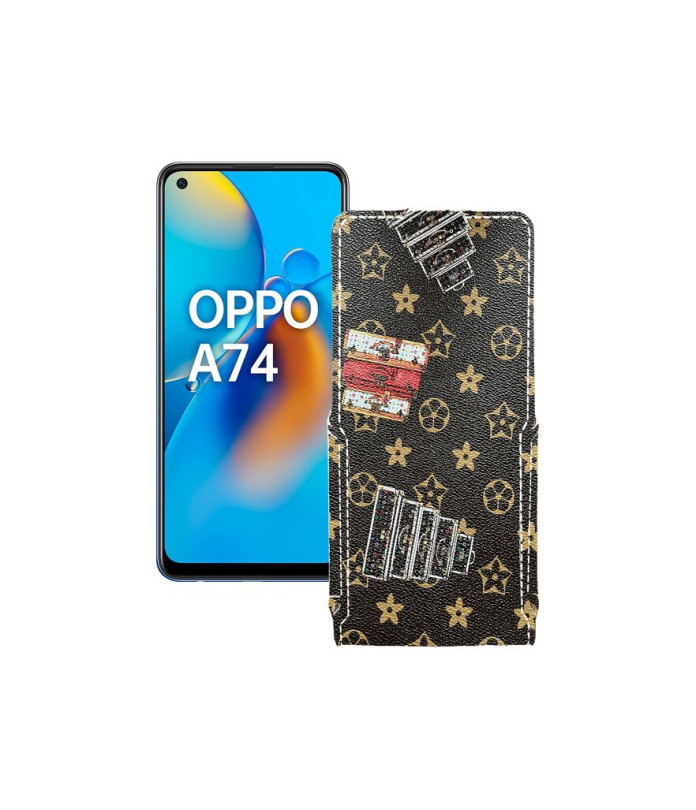 Чохол-флип з екошкіри для телефону OPPO A74