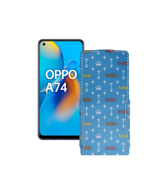 Чохол-флип з екошкіри для телефону OPPO A74