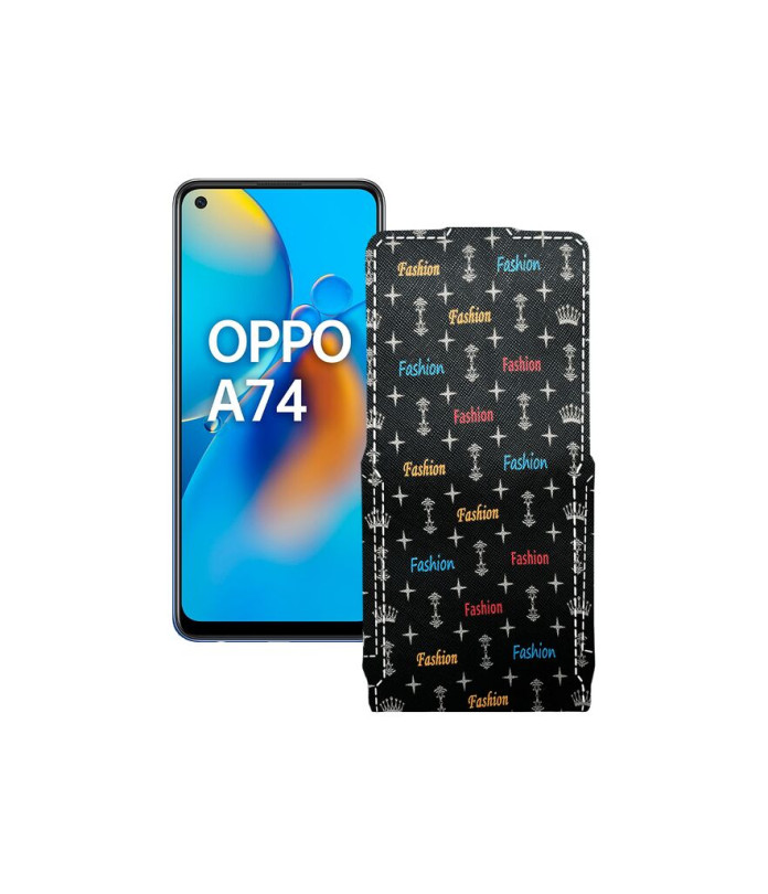 Чохол-флип з екошкіри для телефону OPPO A74