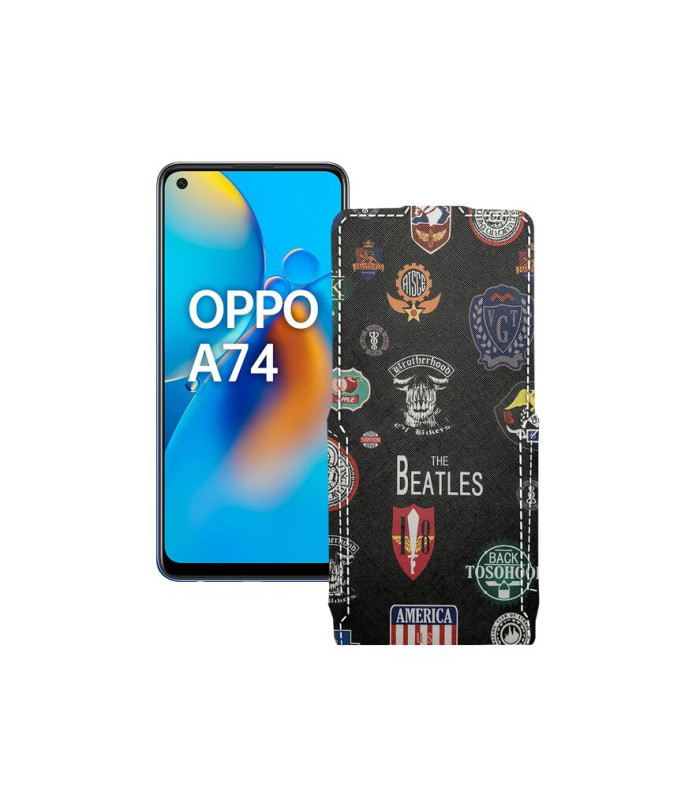 Чохол-флип з екошкіри для телефону OPPO A74