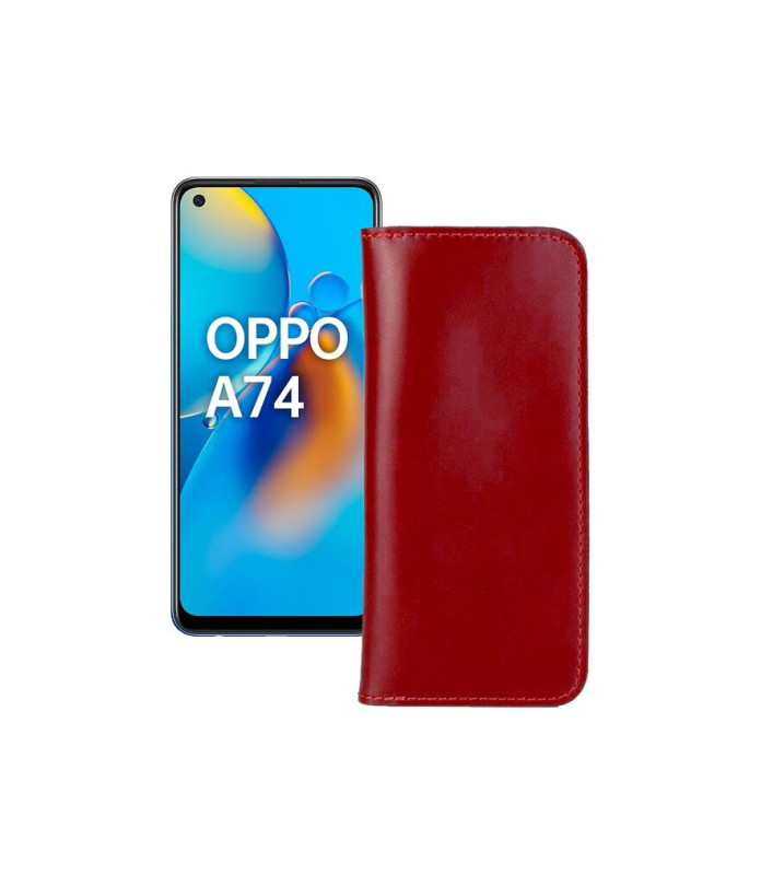 Портмоне з шкіри для телефону OPPO A74