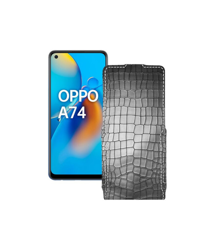 Чохол-флип з екошкіри для телефону OPPO A74