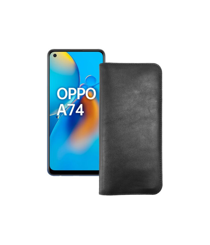 Портмоне з шкіри для телефону OPPO A74