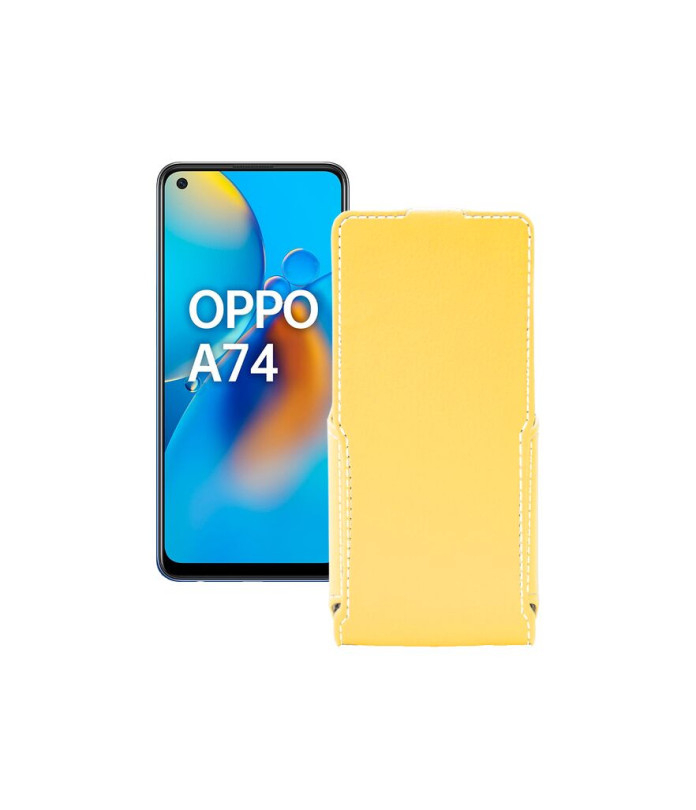 Чохол-флип з екошкіри для телефону OPPO A74