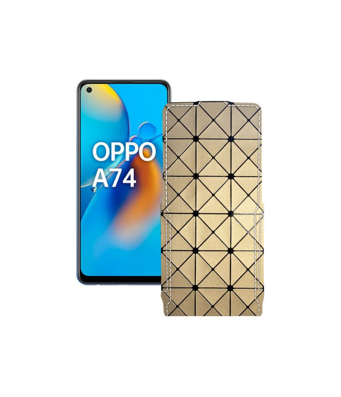 Чохол-флип з екошкіри для телефону OPPO A74