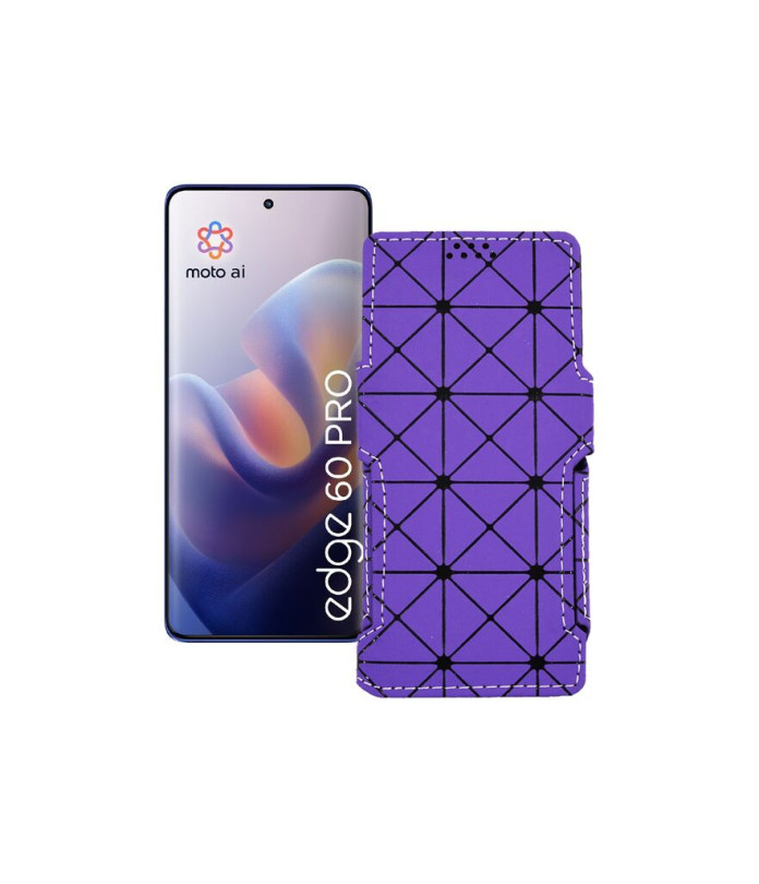 Чохол-книжка з екошкіри для телефону Motorola Edge 60 Pro (XT2507)
