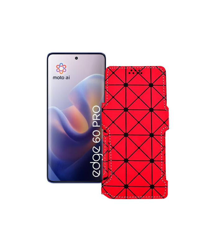 Чохол-книжка з екошкіри для телефону Motorola Edge 60 Pro (XT2507)