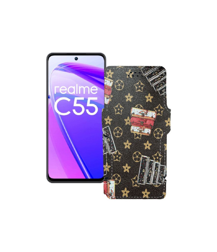 Чохол-книжка з екошкіри для телефону Realme C55