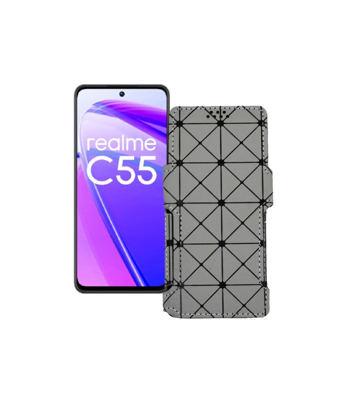 Чохол-книжка з екошкіри для телефону Realme C55