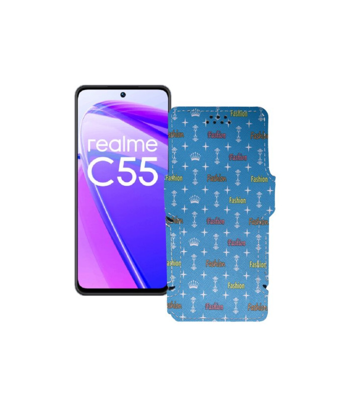 Чохол-книжка з екошкіри для телефону Realme C55