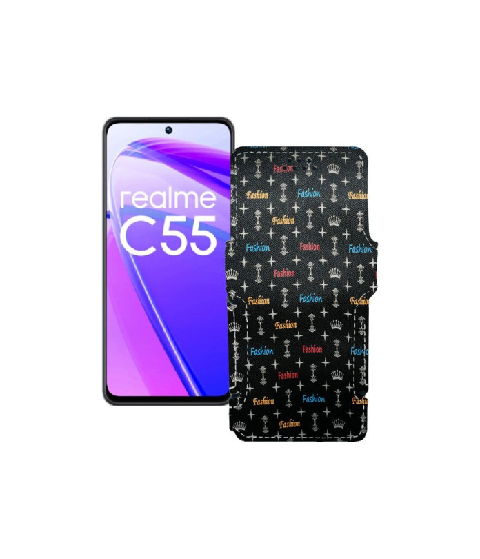 Чохол-книжка з екошкіри для телефону Realme C55