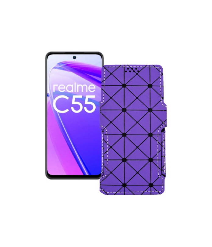 Чохол-книжка з екошкіри для телефону Realme C55