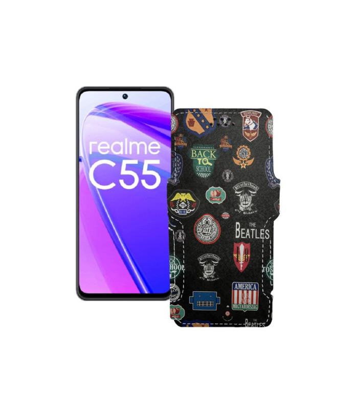 Чохол-книжка з екошкіри для телефону Realme C55