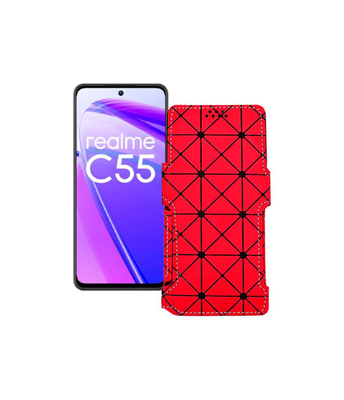 Чохол-книжка з екошкіри для телефону Realme C55