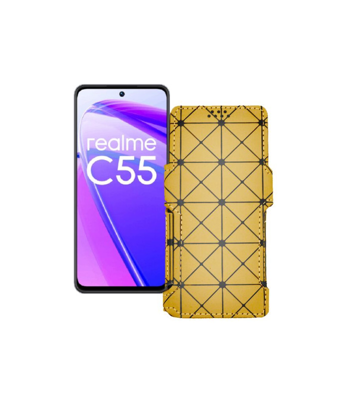 Чохол-книжка з екошкіри для телефону Realme C55