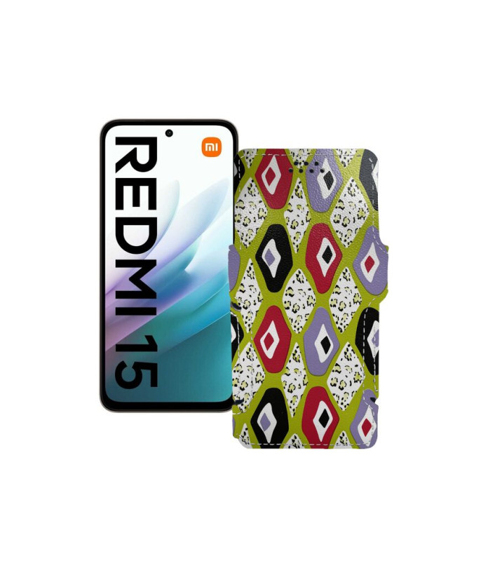 Чохол-книжка з екошкіри для телефону Xiaomi Redmi 15 4G