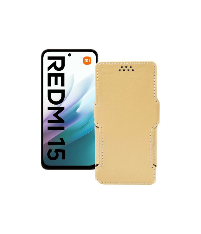 Чохол-книжка з екошкіри для телефону Xiaomi Redmi 15 4G